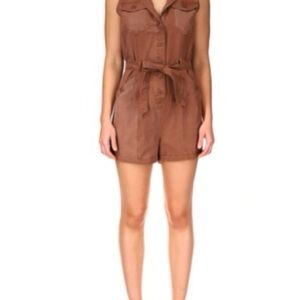 Sanctuary Sightseer‎ Tie Waist Romper – Rattan (Size 6)